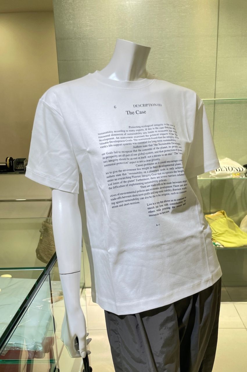 サステナブルロゴTシャツ(ホワイト)綿100% / ウォッシャブル
