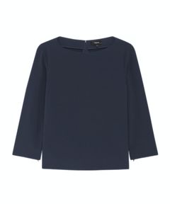 Admiral Crepe Jorane Zip Sleeve (ノクターンネイビー  ) トリアセテート /伸縮性有り / 裏地無し /7分袖ファスナー 付き / 手洗可 / 01-6108218