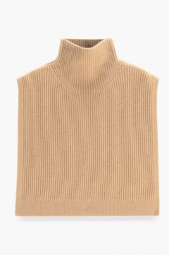 Felted Wool Cash High Neck Dickie (ダークキャメル) ウール / カシミヤ / ハイネックデザイン / 01-4360806