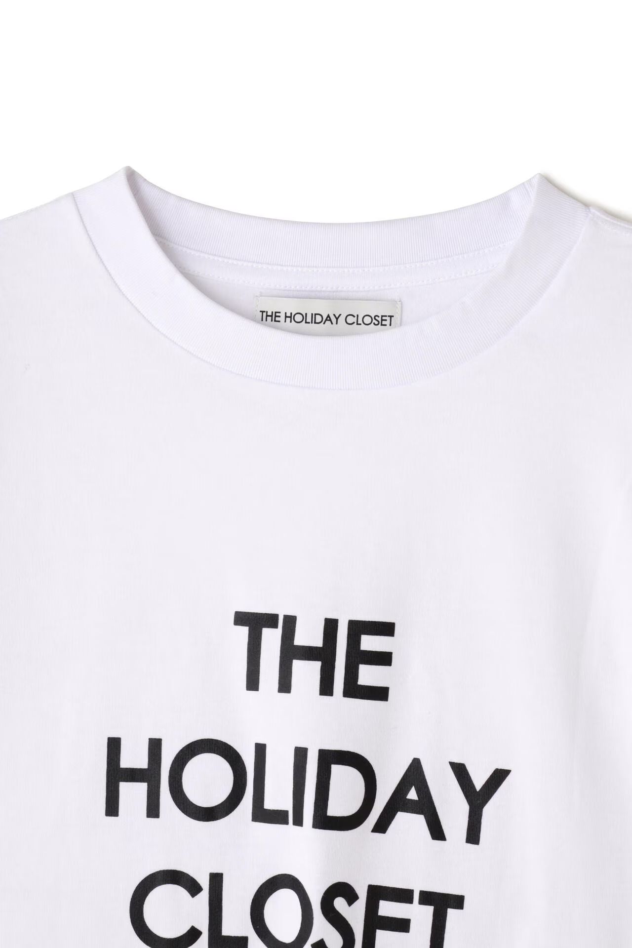 [THE HOLIDAY CLOSET] ロゴTシャツ (ホワイト × ブラック) / 綿 100% / ウォッシャブル / 0314960701