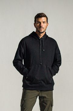 shaggy fleece thermal pullover hoodie ( BLACK)  ポリエステル / ドロップショルダー / 裏特殊起毛ベロアフリース / 保温蓄熱機能  /   RC34-C-003