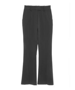 スリットスリムパンツ(ブラック)ナイロン / ウォッシャブル / ストレッチ素材 / 細身シルエット / 裾にセンタースリット / 5126107111