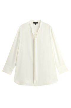 Prime GGT Tie Blouse (アイボリー) ポリエステル / ストレッチ性 / ウォッシャブルタイプ / 01-4308211