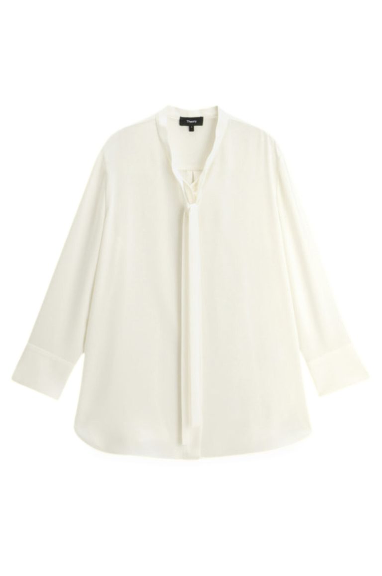 注文割引 Tie GGT Prime - Theory Blouse ポリエステル (アイボリー) トップス