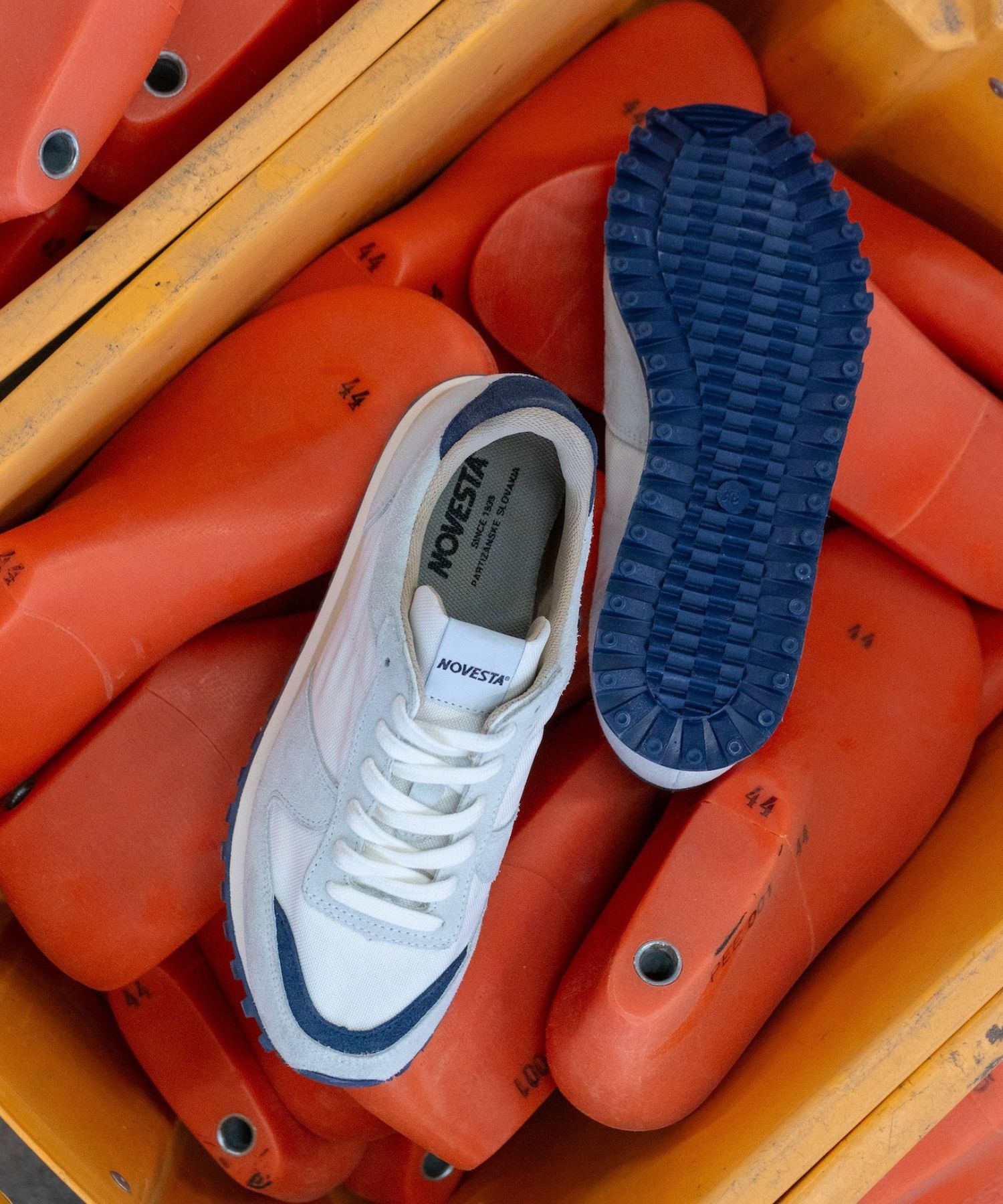 MARATHON TRAIL ( CREAM/BLUE ) 牛革/ナイロン / TRAIL SOLE / 軽量  / MR-2025A-CT-CRBL