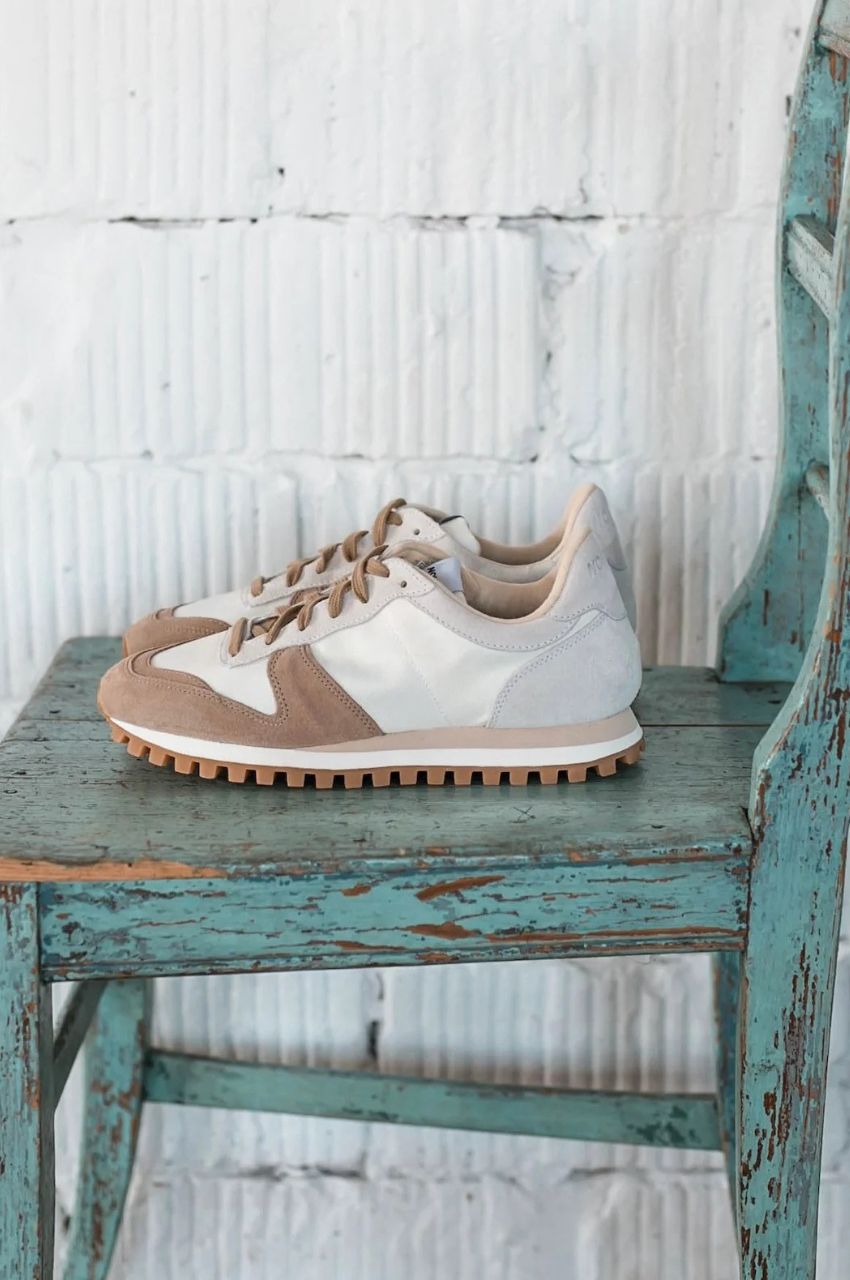 MARATHON TRAIL (WHITE/BEIGE) 牛革/ナイロン / TRAIL SOLE / 軽量