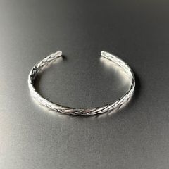 【ASSET SILVER】バングル・ツイスト / シルバー925 / 幅3.5mm / 手首周り13cm