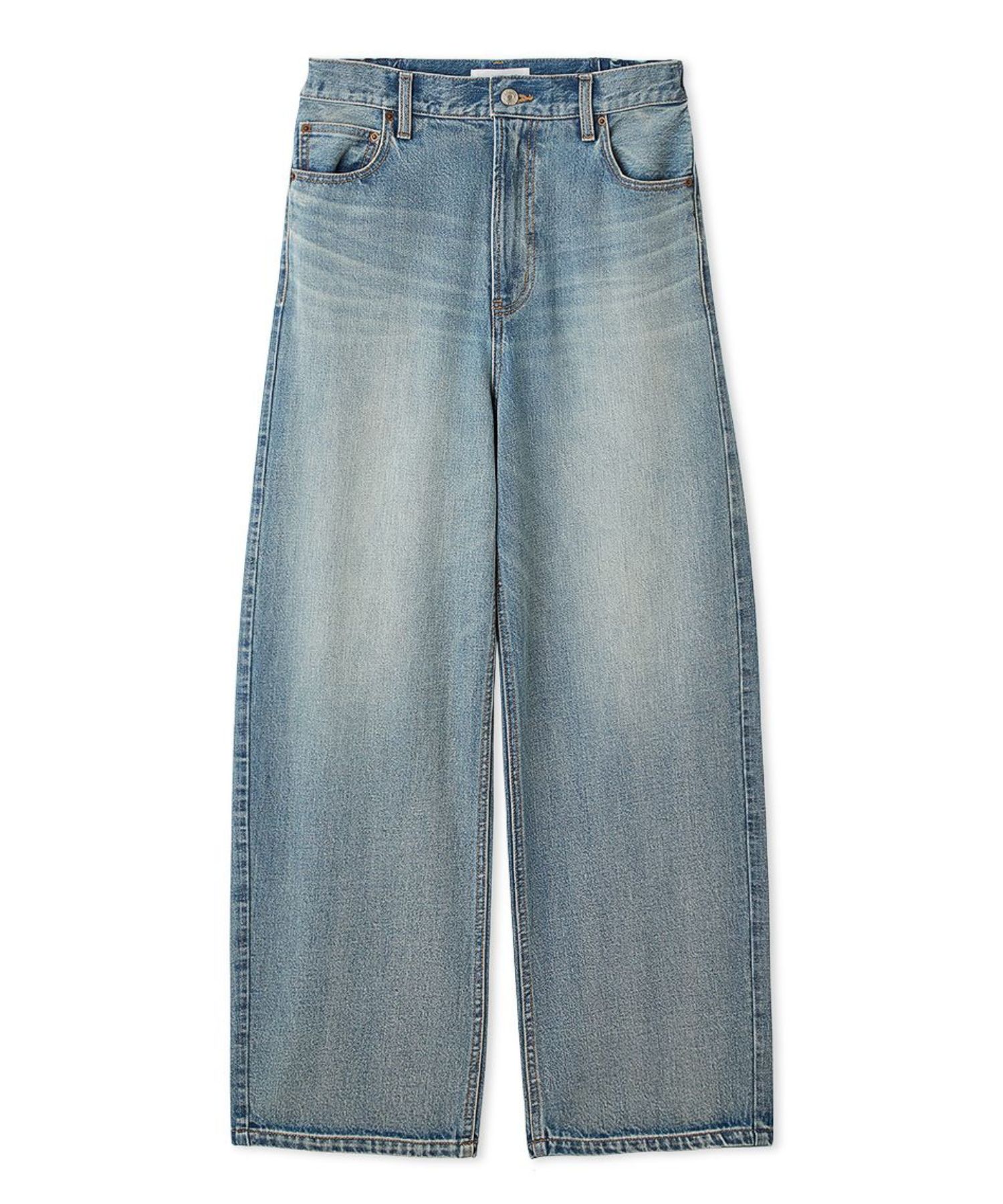 ハイライズルーズフィットバギーデニム (LBLU) 綿 / コットン100% /革パッチ / 手洗可 /  09WFP255061