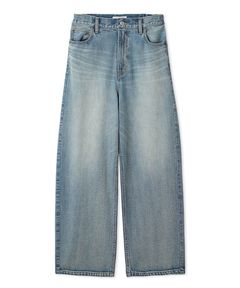 ハイライズルーズフィットバギーデニム (LBLU) 綿 / コットン100% /革パッチ / 手洗可 /  09WFP255061