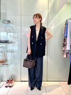 【定番お出かけスタイルならコレ！】PINKY&DIANNE 鉄板ジレ&デニム