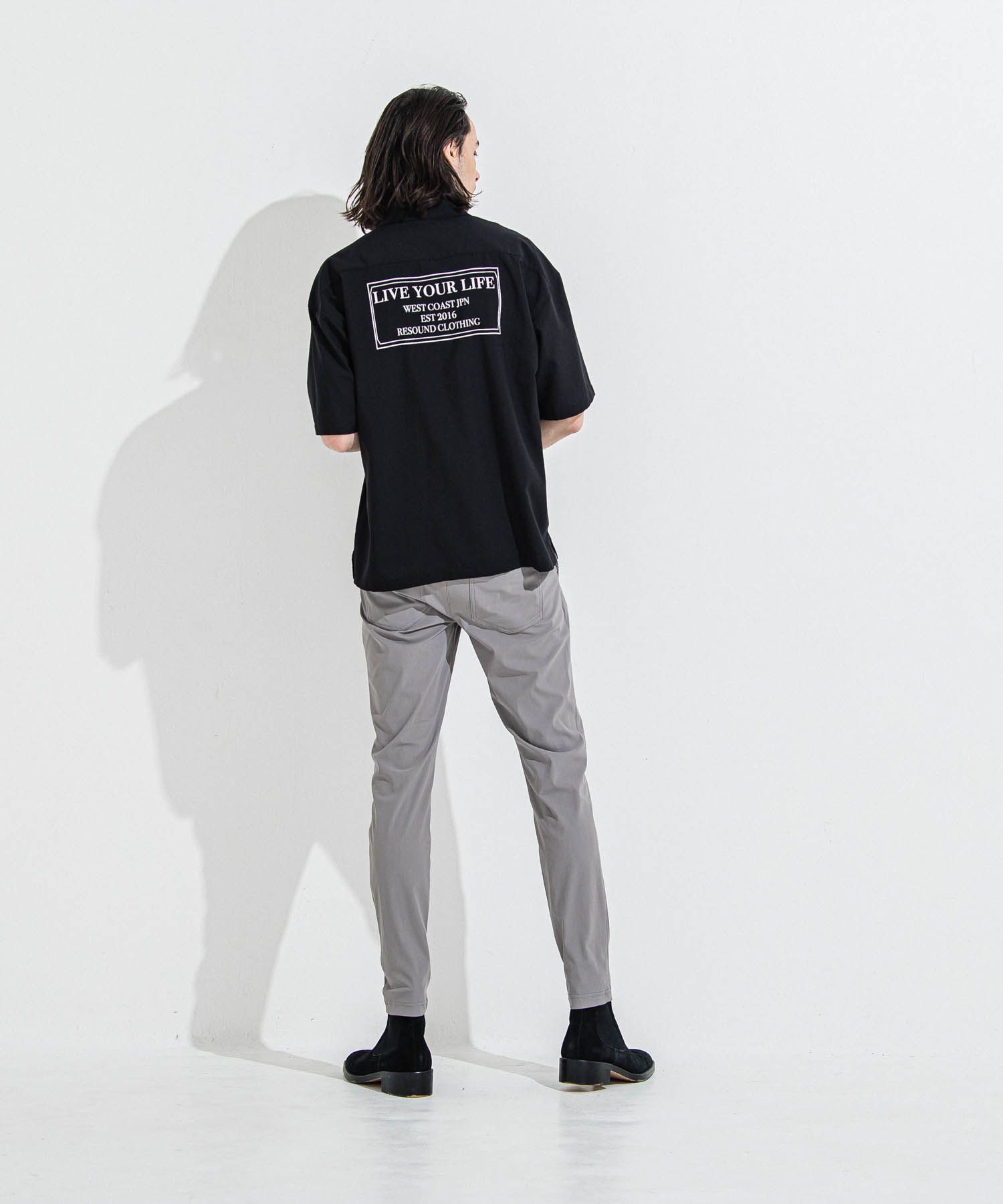 CHRIS EASY TUCK PANTS (グレー) ナイロン / 360度ストレッチ/ シーズンレス /スラッシュサイドポケット/RC36-ST-016T-2
