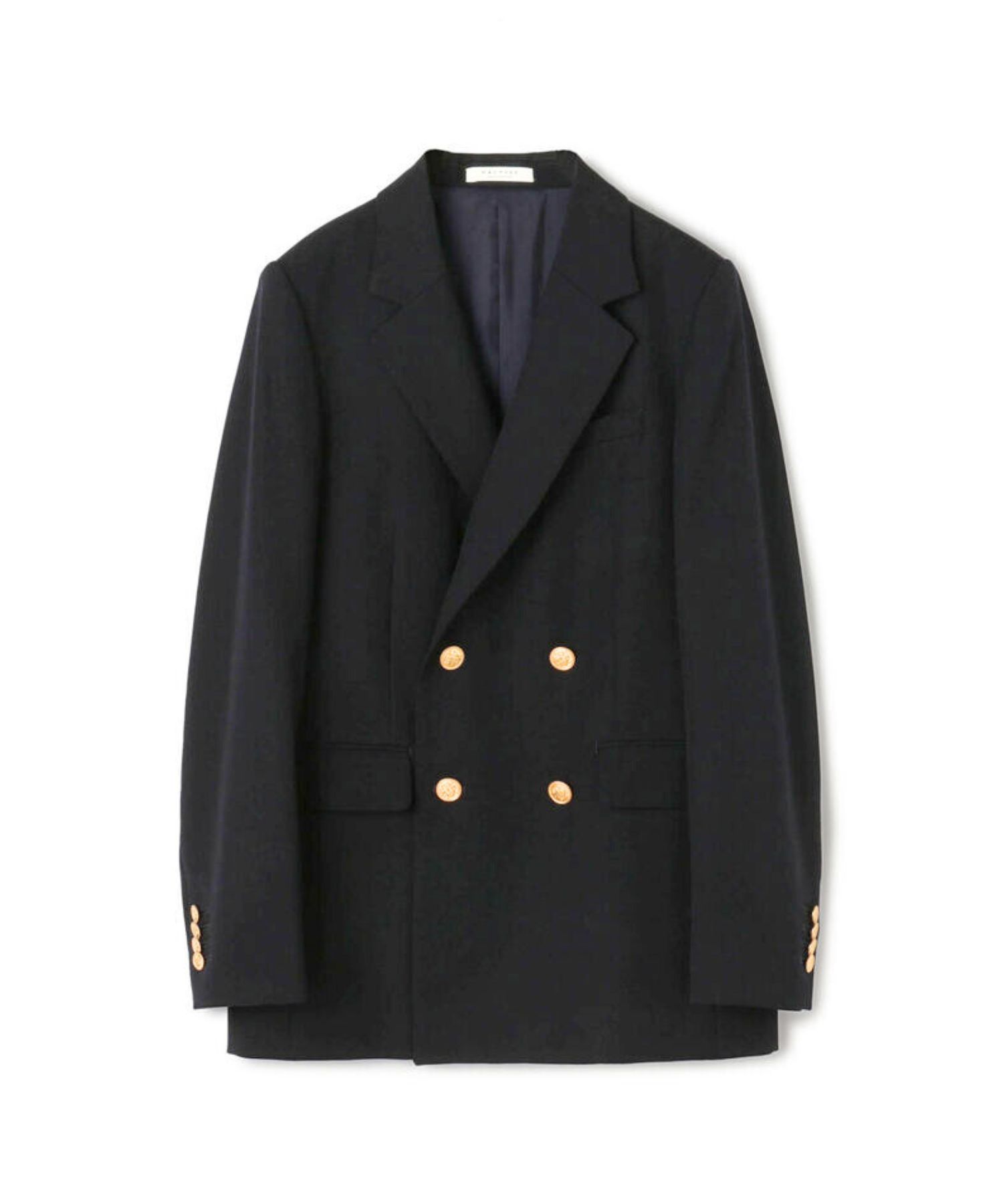 ビンテージギャバジン ダブルブレストジャケット ( ネイビー) ウール/  / 裏地有り / 光沢無し /エンブレムボタン / 12-07-10-07002