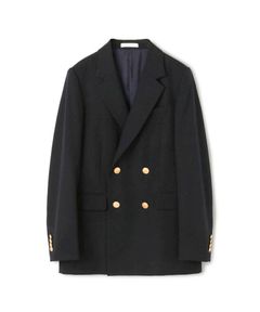 ビンテージギャバジン ダブルブレストジャケット ( ネイビー) ウール/  / 裏地有り / 光沢無し /エンブレムボタン / 12-07-10-07002