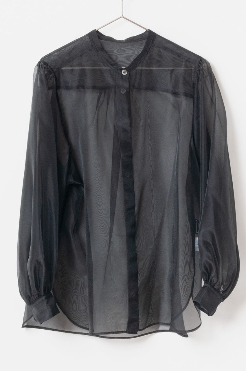Organdy Power Sleeve Shirt (ブラック)ポリエステル / ウォッシャブル / 手洗い可 / KS242-52072