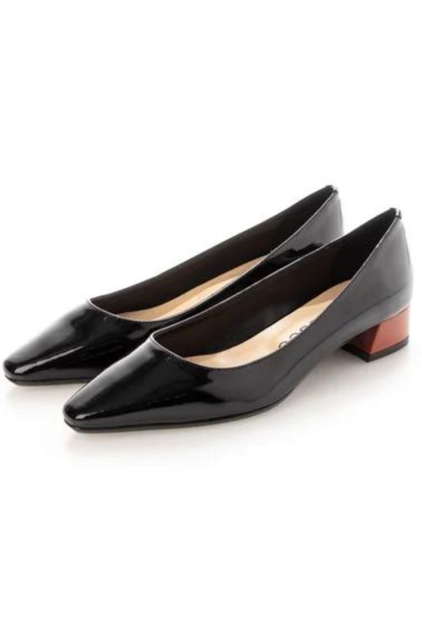 SQUARE TOE COLORED HEELS PUMPS  / スクエアトウカラーヒールパンプス