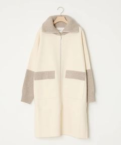 ULTRAFINE MERINO KNIT COAT (NATURAL)  毛/ 肉厚 / フラップポケット / ジップアップ /ADWS-501-47