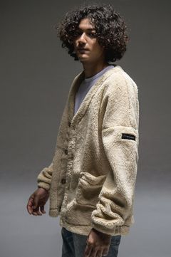 WEST BOA cardigan / オーバーサイズドロップショルダーボアカーディガン
