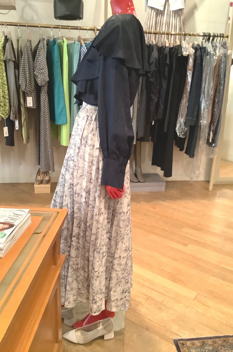 FRAY I.D - PRINT PLEATS NARROW SKIRT / プリントプリーツナロー