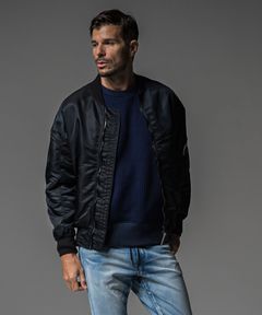 LIGHT David JACKET ( NYLONBK) ナイロン / ドロップショルダー / 袖シガレットポケット / オリジナルレザーファスナーヘッド / RC37-JK-002