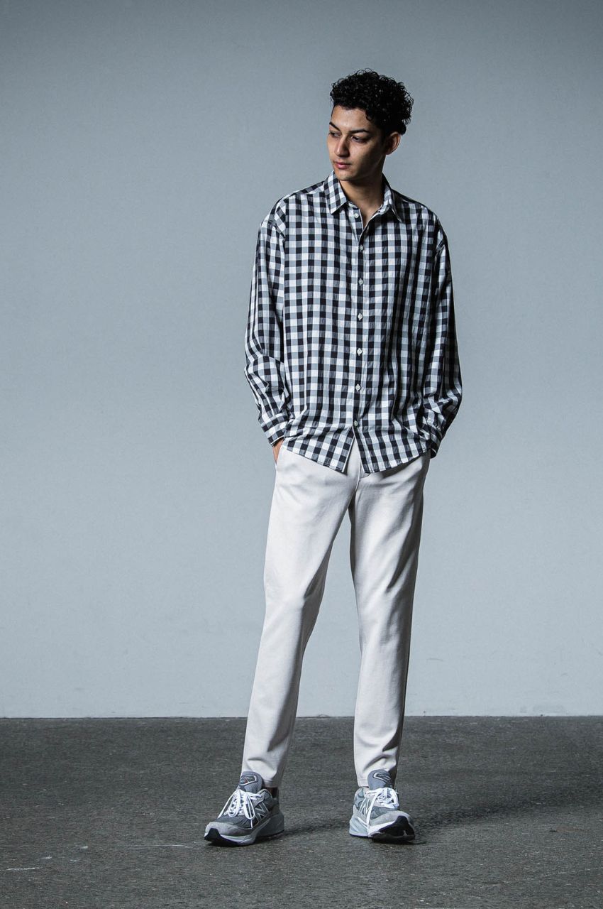 ERIC EASY PANTS (GREYGE) レーヨン / ストレッチ / ドローコード付き / サイド・バックポケット付き/  RC33-ST-027