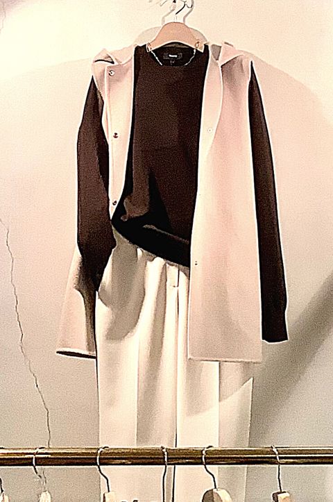 セオリー　2023aw 完売　フードベスト　美品 Theory - theory 23AW カシミヤ混ダブルフェイス素材 フード付きベスト