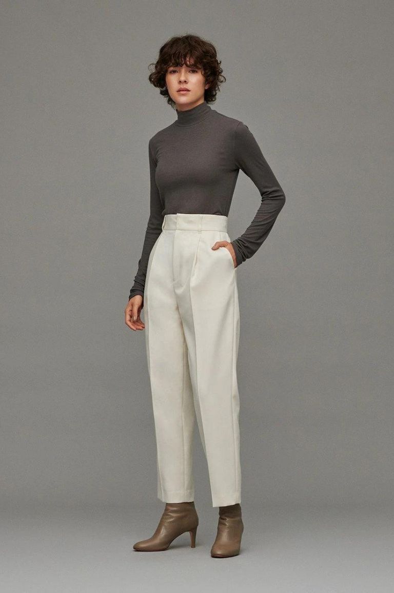 COLOR TWIL TAPERED PANTS/カラーツイルテーパードパンツ - 1 - エクリュ