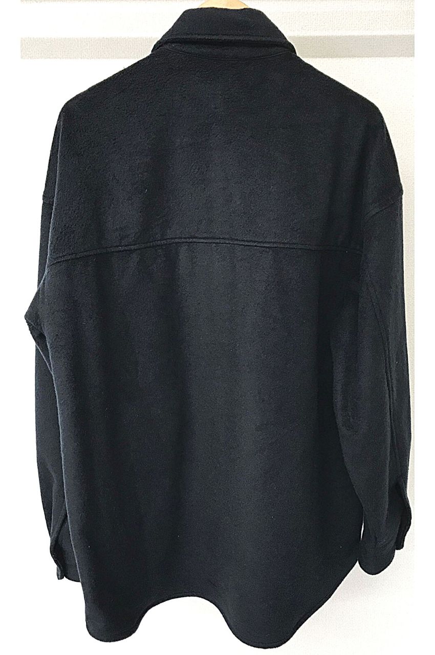 melton OVER CPO JK BLACK / オーバーサイズドロップショルダーCPOジャケット
