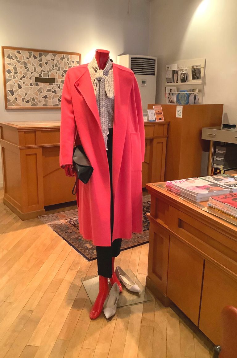 TOMORROWLAND - PREMIUM WOOL RIVER COLLARLESS COAT / プレミアム