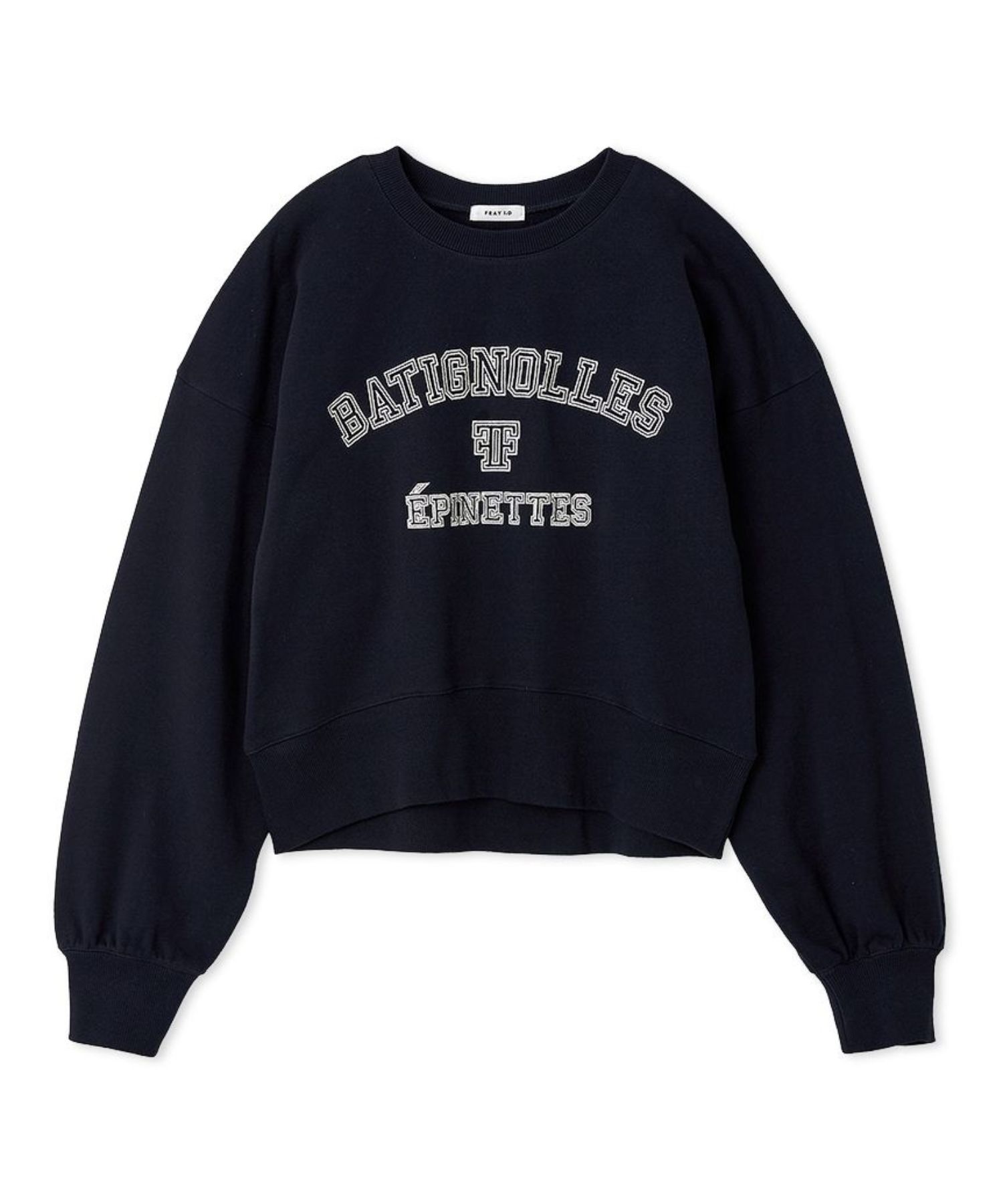 フレンチロゴスウェット( NVY ) 綿 / 裾・袖のリブ / レタード刺繍 / 手洗可 / FWCT254192