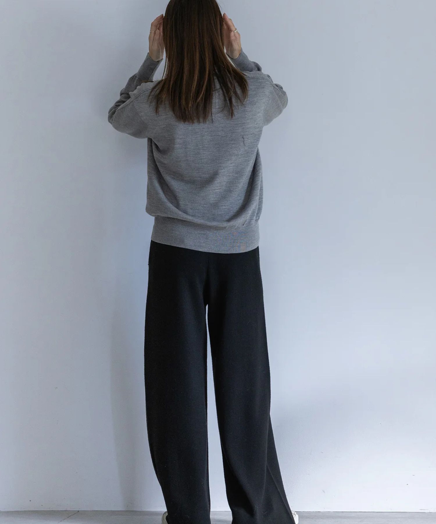 Re Stock Rws wool crew neck pullover (L.GREY) ウール/ 静電気防止 加工 / クルーネック  / 手洗可 / CT22391