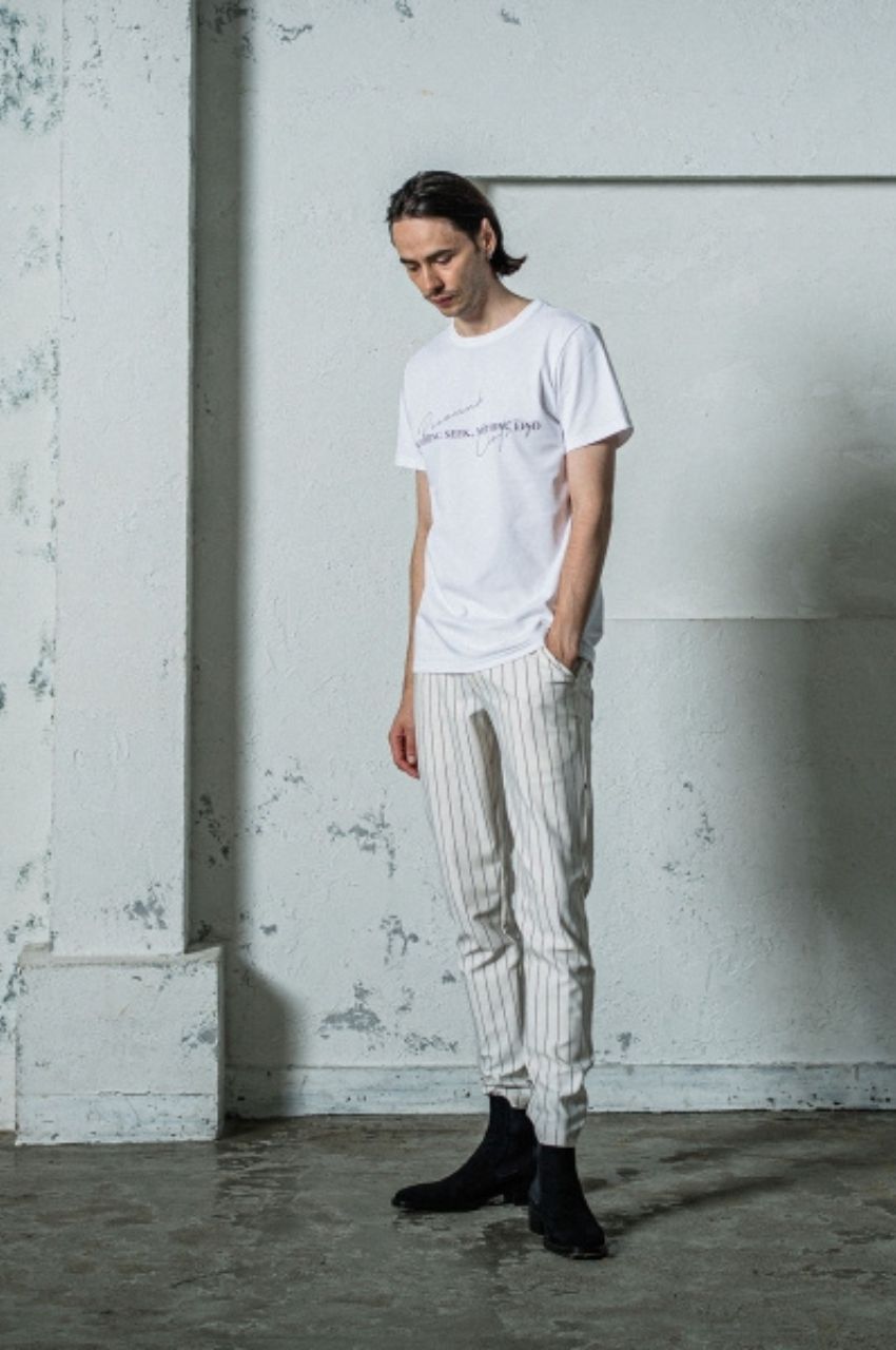 NSNF BASIC TEE (ホワイト) コットン / フロントロゴ / UVカット / タイトシルエット/ 手洗い可  / RC35-T-003