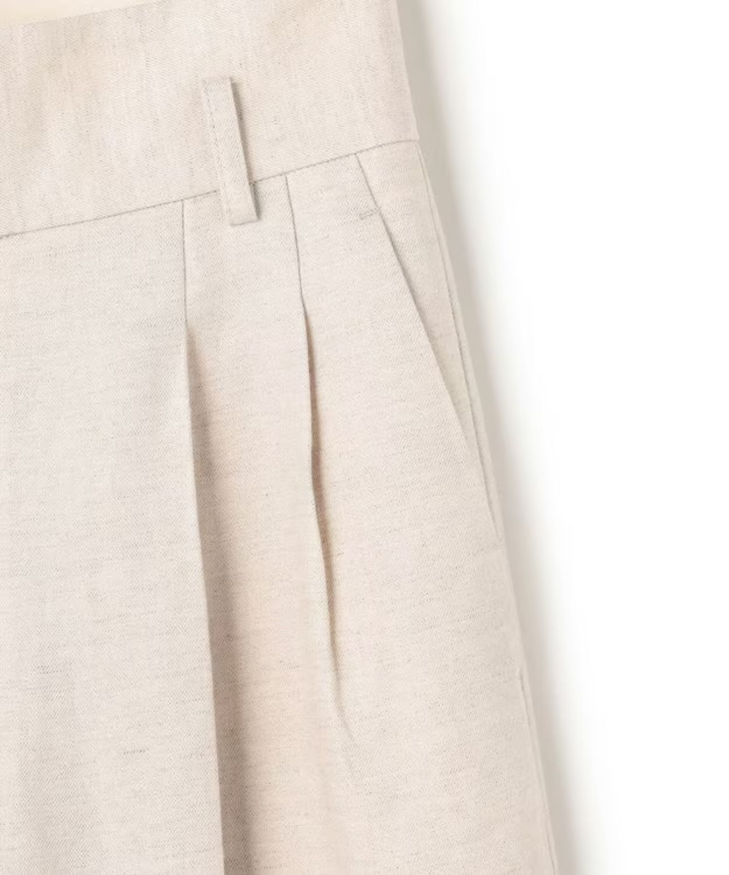 リヨセルライトリネン ワイドトラウザー(フラックス) / 再生繊維 / ハイウエスト / ワイドシルエット / PRUVLS0305