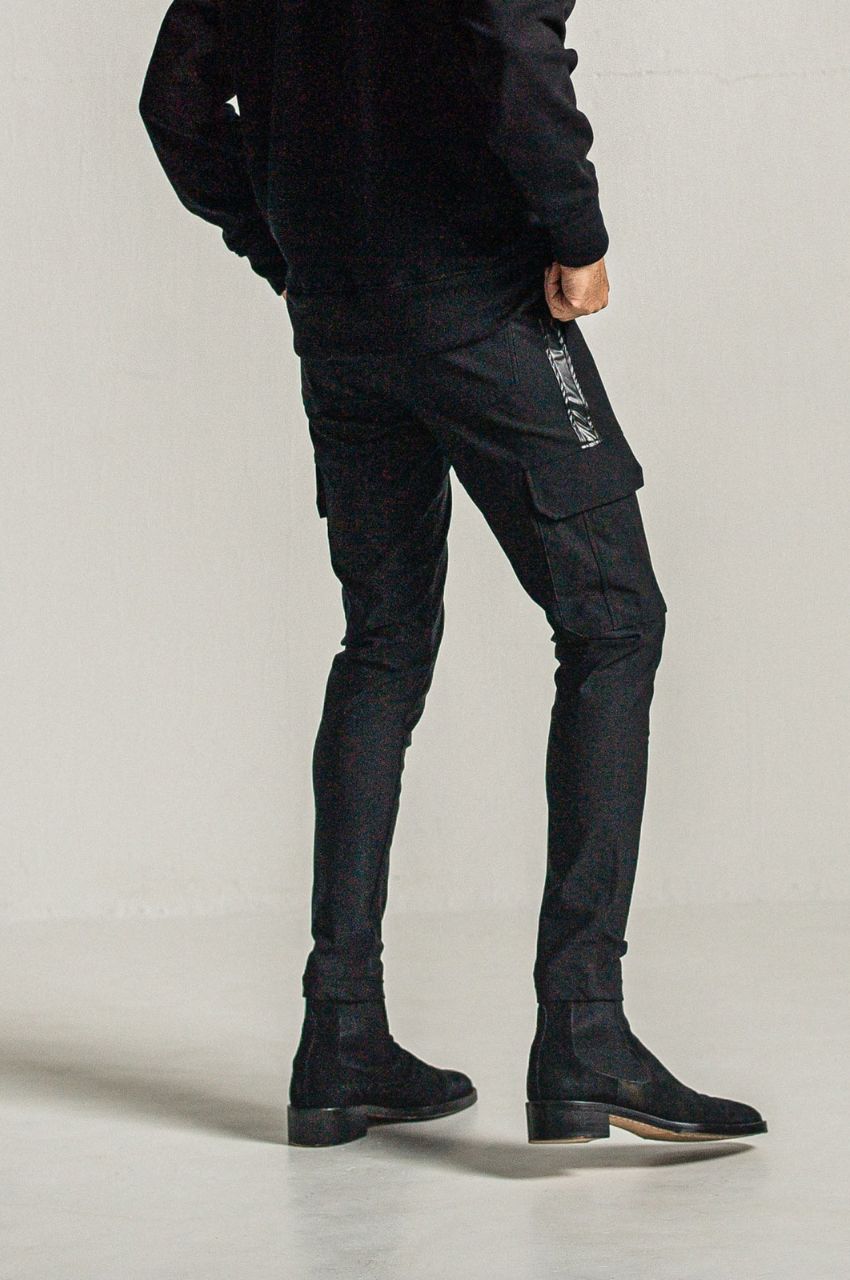 Darrell HEAT cargo PT (BLACK) レーヨン / ストレッチ / 裏起毛 / ウォッシャブル / RC34-ST-010H