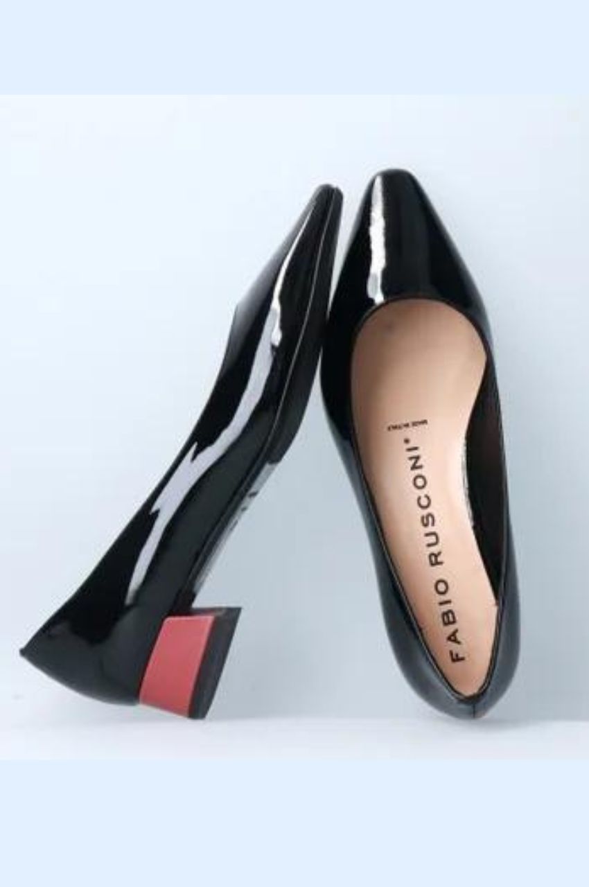 SQUARE TOE COLORED HEELS PUMPS  / スクエアトウカラーヒールパンプス