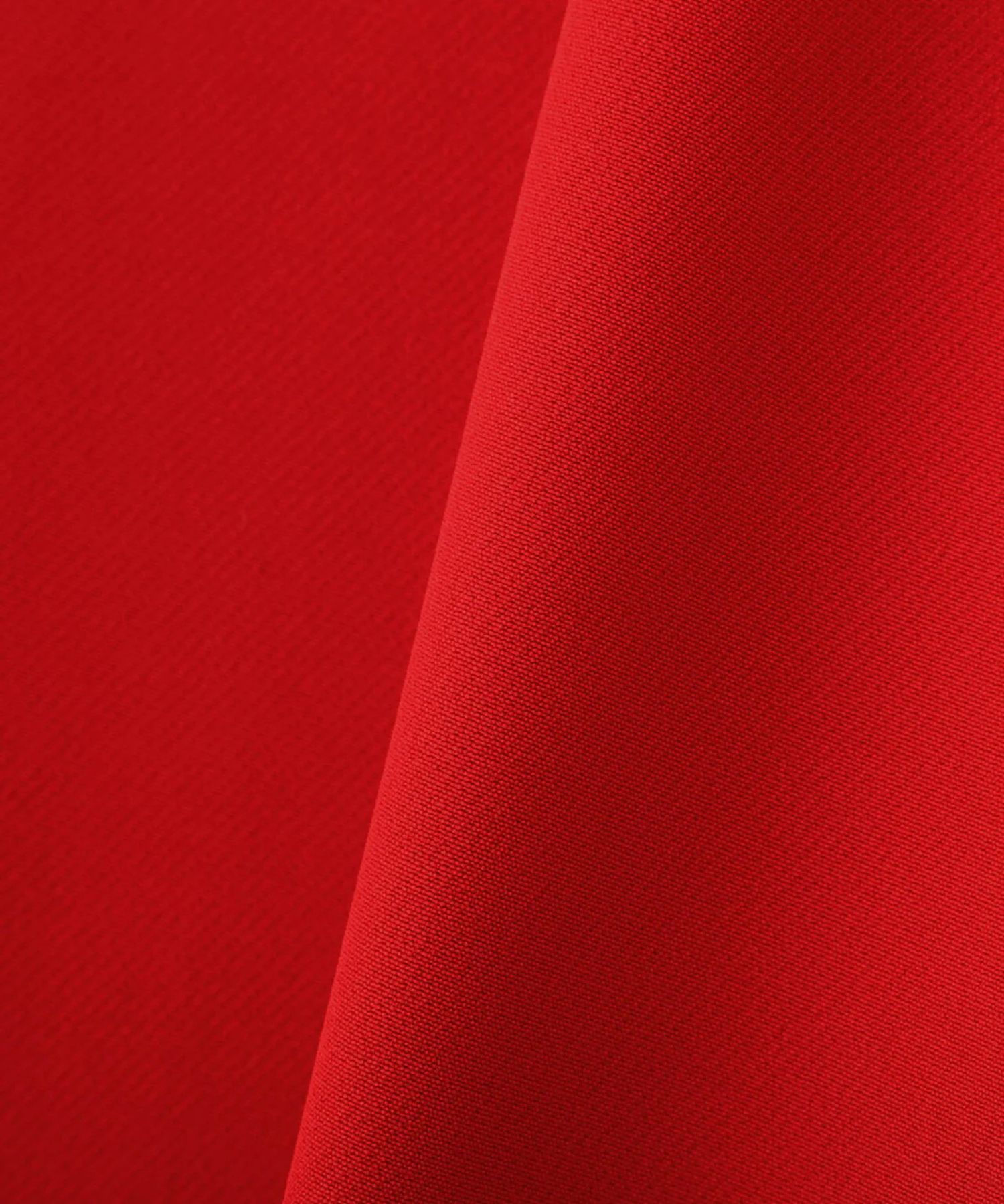 2WAY ストレッチフレアパンツ(レッド)ポリエステル / ショート丈裏地付き / ストレッチあり / 前ポケット×2 、後ろ飾りポケット×2/ 左脇ファスナー開き / 後ろ中心ウエストにゴム入り / かかとくらいの丈 / 0315230110