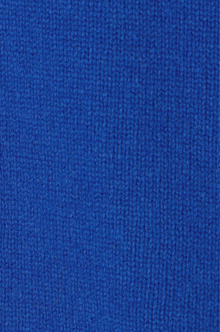 NZ LAMBS 9G クルーネックプルオーバー (ブルー) ウール / ドロップショルダー / やや 厚め / 透け感なし / 12-02-44-02205