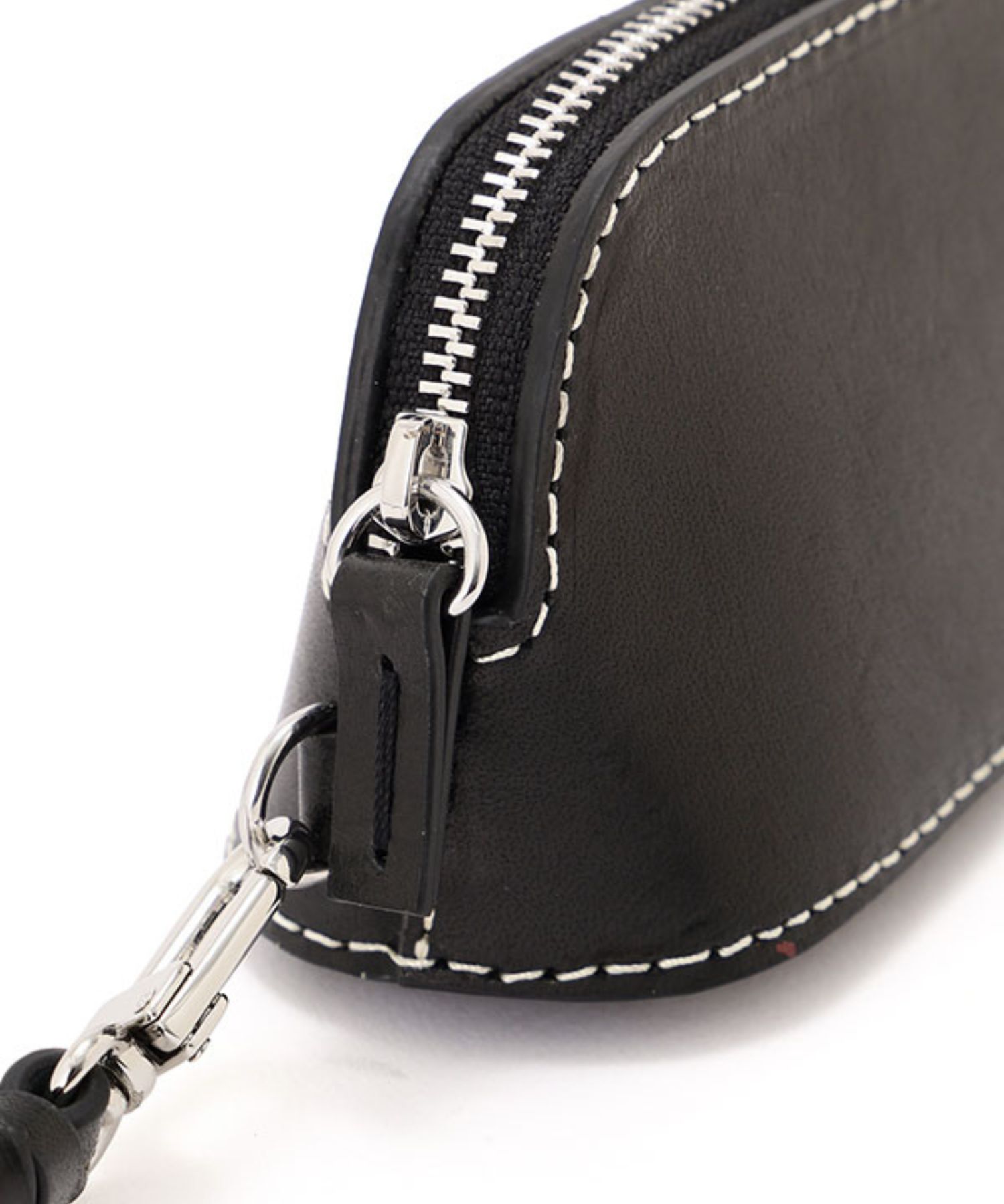 タンドレザージップサングラスケース (BLACK) 牛革 / ジップ仕様 / ロゴ刻印 / ストラップ取外し可能 /1226279130