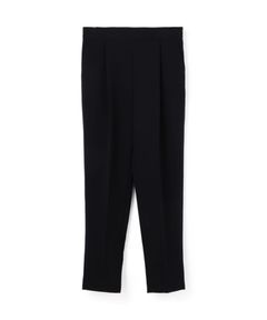 ドライダブルクロス フロントタックテーパードパンツ (ネイビー) ポリエステル / 伸縮性有り / ハイウエスト / セットアップ対応 / 11-04-01-04151