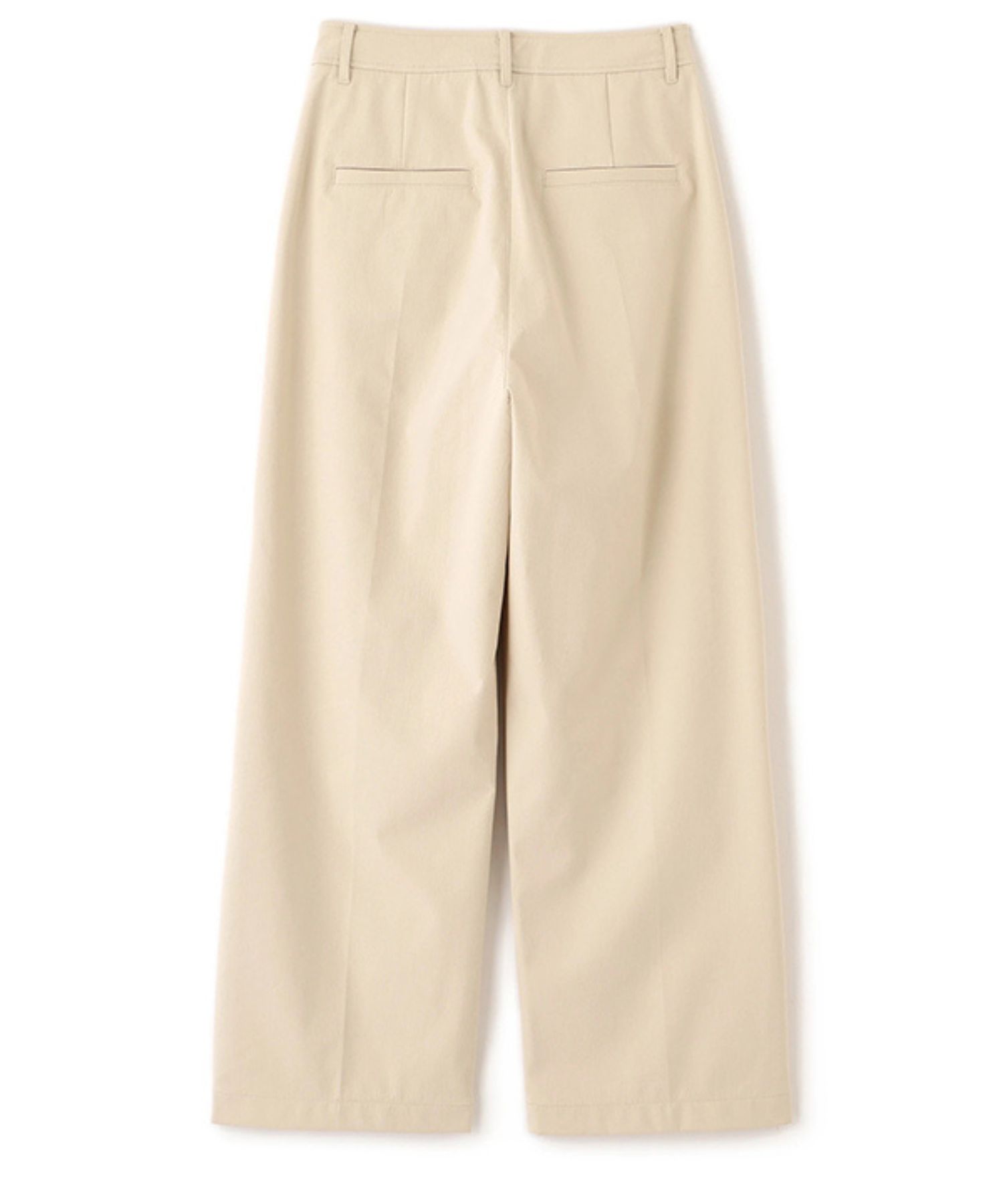 ボンディングタックパンツ (BEIGE) 綿 / 裏地カットソー / 伸縮性有り / 滑らか / 1226120052