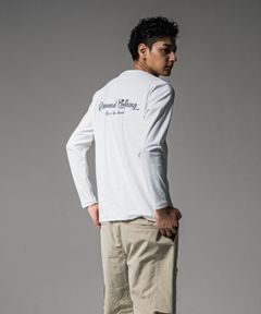 BACK PT nylon longsleave Tee ( WHITE ) ナイロン / ボックスシルエット / 360°ストレッチ / 速乾性 / RC37-T-003