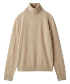 ベーシックタートルネックニット ( BEG ) ウール / 羊毛100% / 長め丈 / 09WNT254307