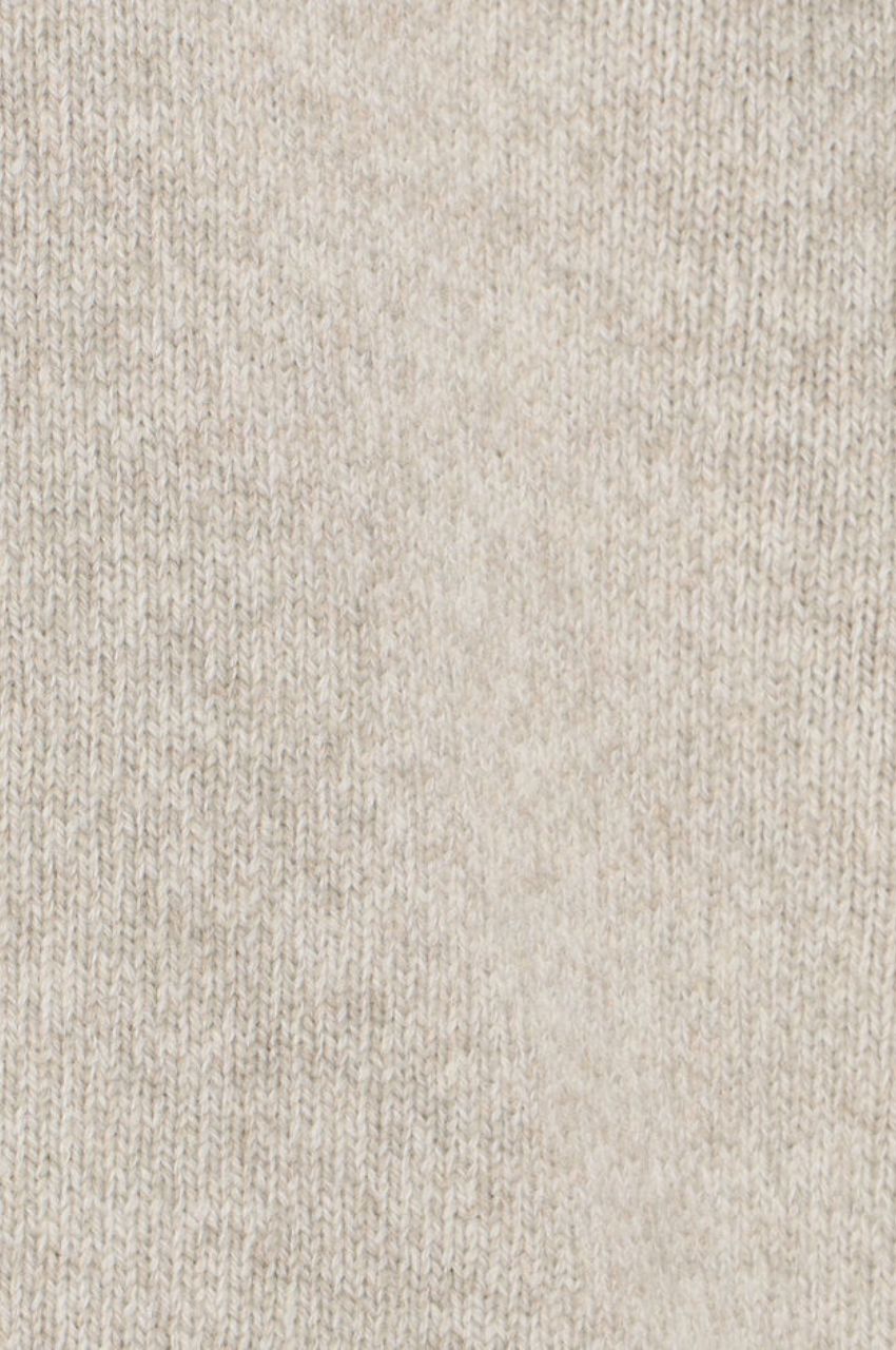 NZ LAMBS 9G クルーネックプルオーバー (ライトベージュ) ウール / ドロップショルダー / やや 厚め / 透け感なし / 12-02-44-02205