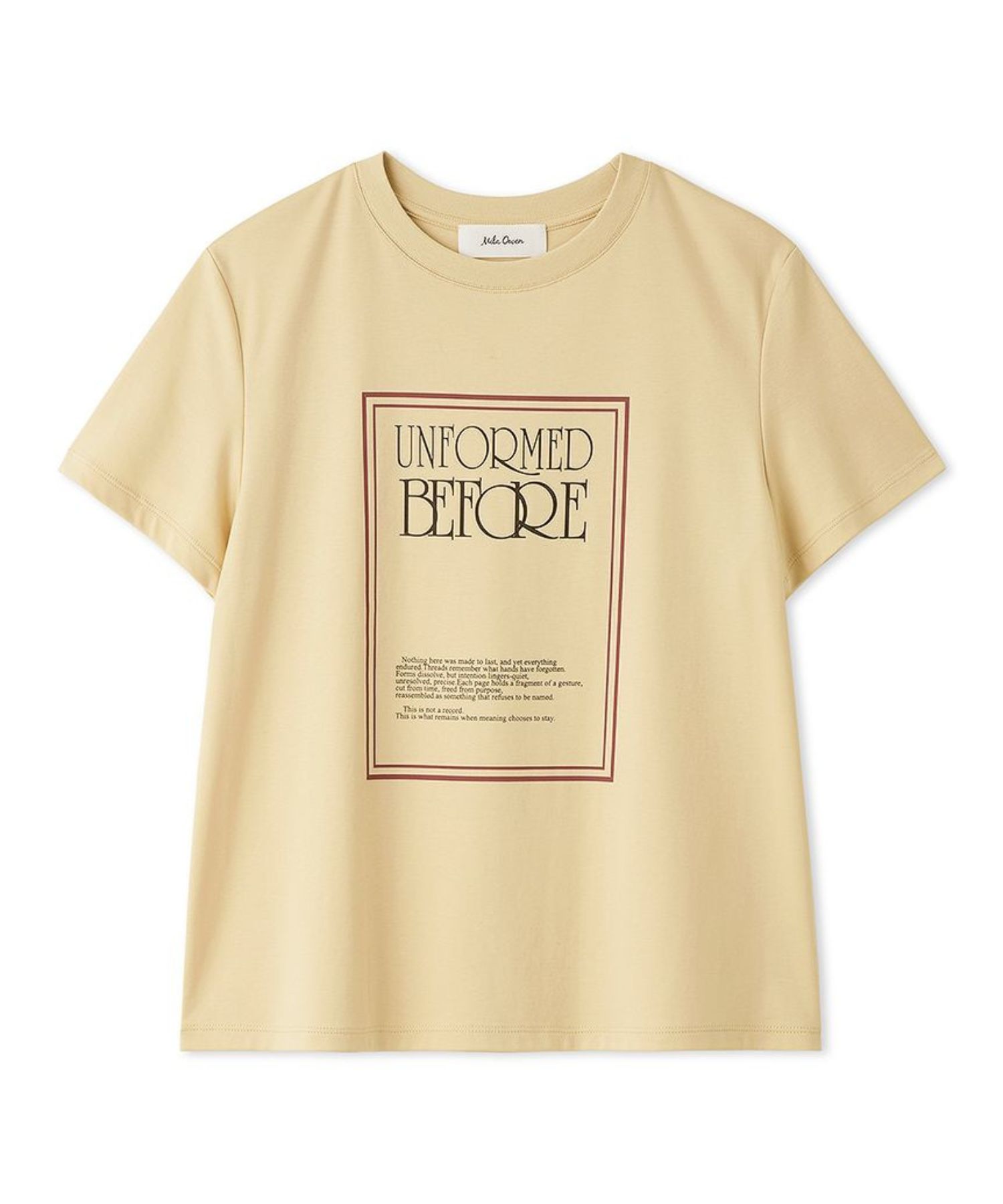 アートブックグラフィックTシャツ(ベージュ) 綿 / ウォッシャブル / 手洗い可 / 09WCT264155