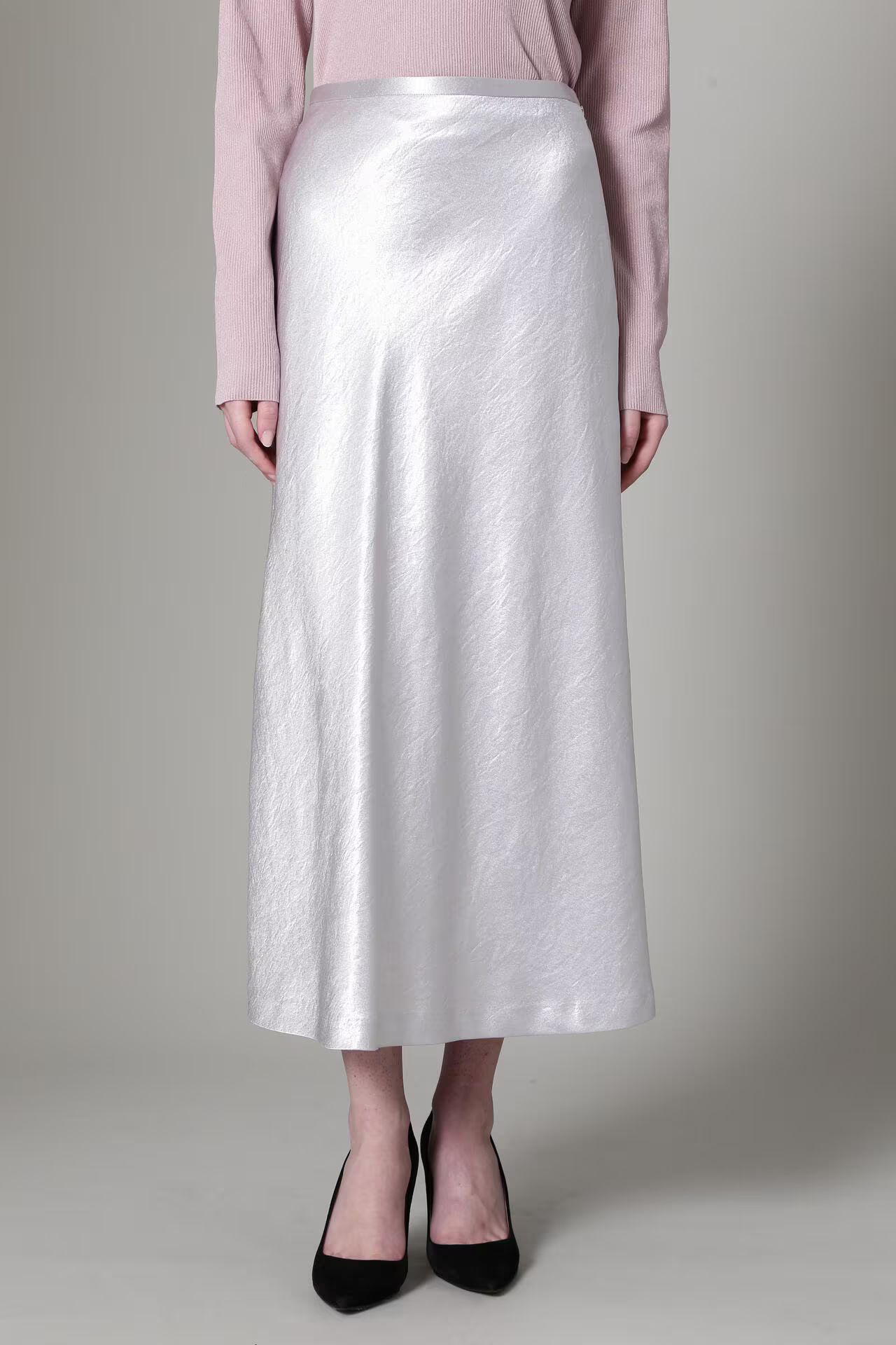 [URBAN PRECIOUS] サテンマーメイドスカート (シルバー) / ポリエステル 100% / ストレッチ / 0315120115