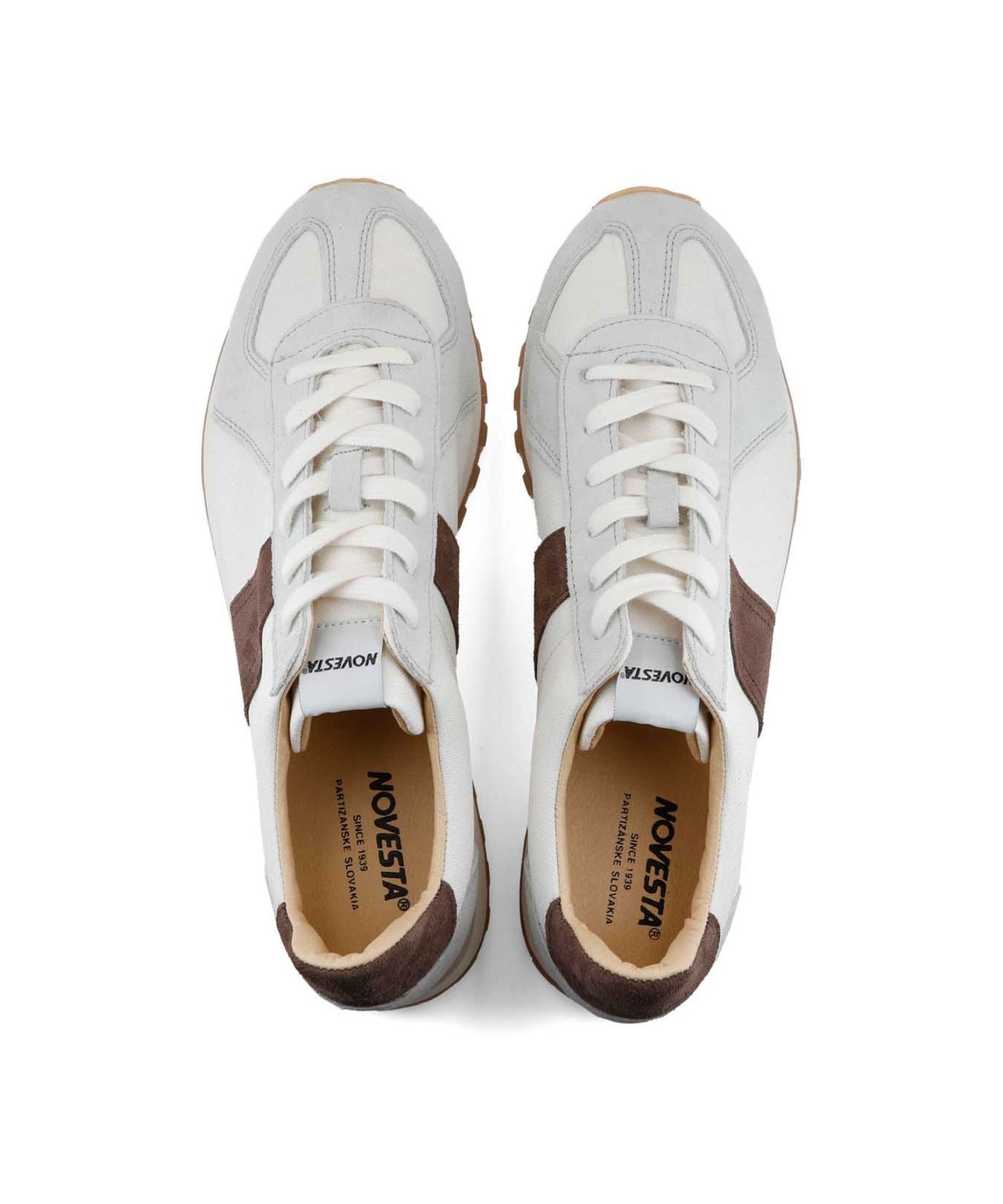 GAT TRAIL( WHITE/BROWN ) 牛革/ 紐あり / RUBBER SOLE / 軽量  / GT-2025A-CT-FEGY