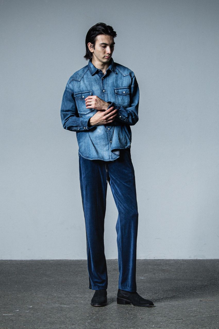 James over dungaree shirt (INDUSED) コットン / ウエスタンダンガリー / 柔らかい / RC33-SH-004-2