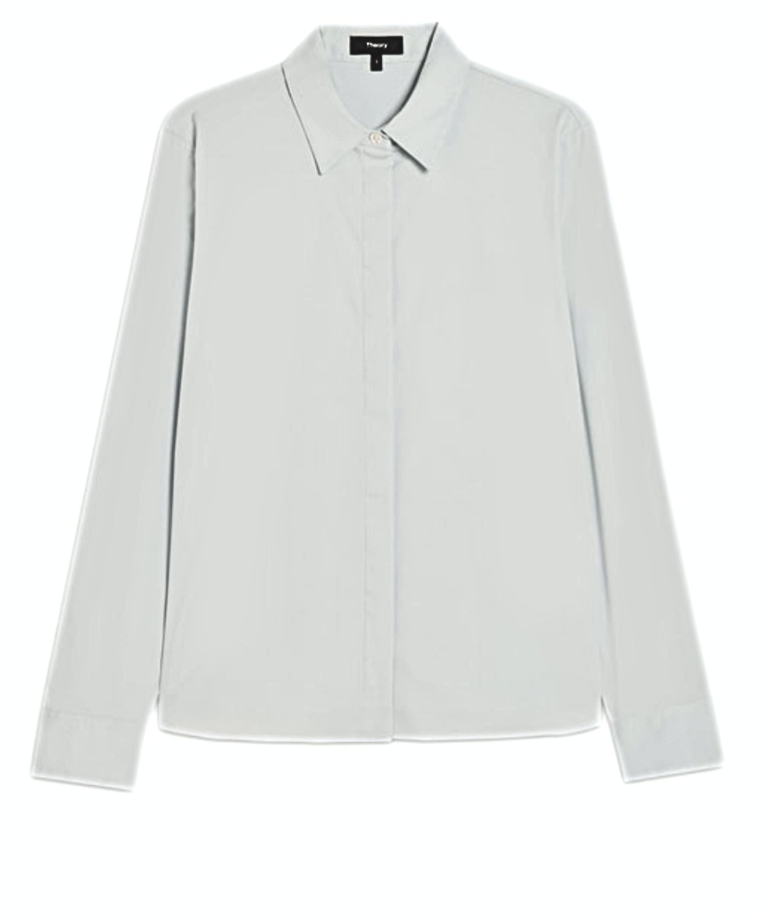 コットンクラシックフィットシャツ Good Poplin (クールフォググレー) 綿 / ストレッチ / 比翼仕立て / 01-6308206