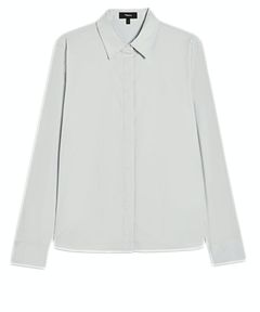 コットンクラシックフィットシャツ Good Poplin (クールフォググレー) 綿 / ストレッチ / 比翼仕立て / 01-6308206