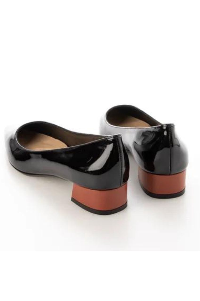 SQUARE TOE COLORED HEELS PUMPS  / スクエアトウカラーヒールパンプス