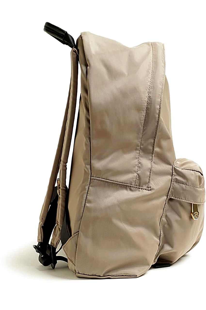 GINO / V-2133（Taupe）ナイロン / 牛革 / ジーノ（トープ）バックパック / ファスナーポケット有り / 本体貫通ポケット有り / キーフック有り / A4サイズ収納可 / 日本製【正規販売店】